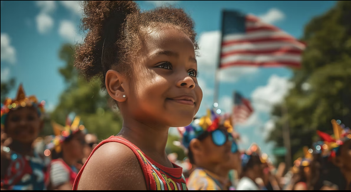 Young community member looking toward the future